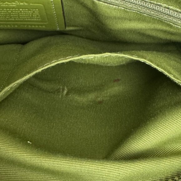 Coach Leather Tote Bag, style F58846, lime green - Picture 15 of 15